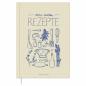 Preview: Rezeptbuch zum selbst gestalten, Vintage Design in Hellgelb Blau Rosa